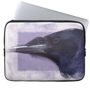 Housse Pour Ordinateur Portable Portrait d'un Corvid Raven amateurs Art Design