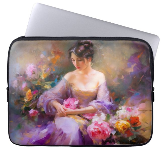 Housse Pour Ordinateur Portable Portrait élégant (Devant)