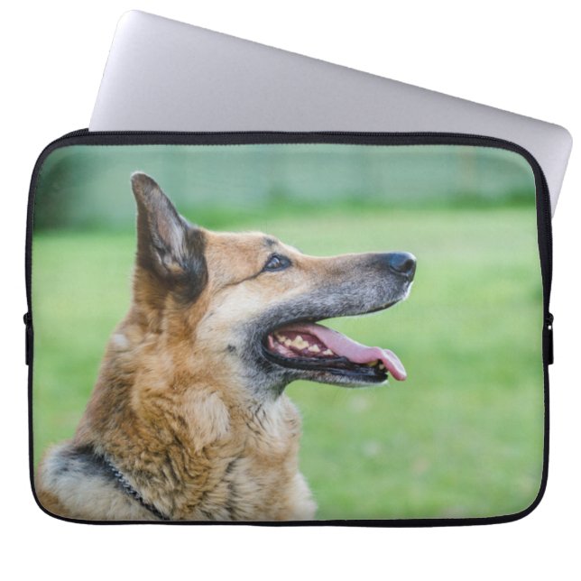 Housse Pour Ordinateur Portable Portrait latéral berger allemand (Devant)