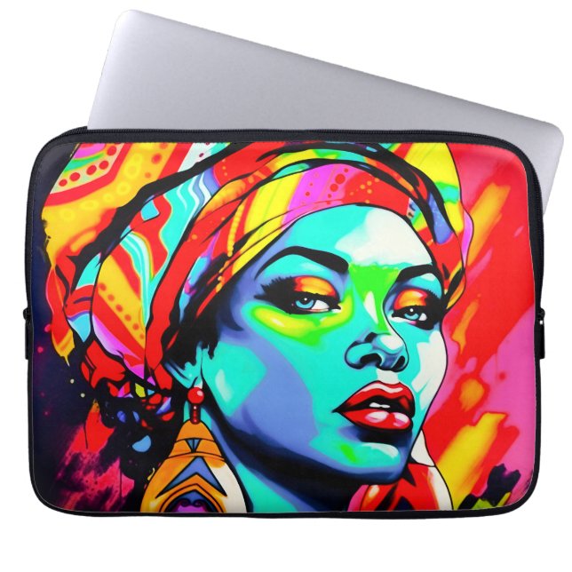 Housse Pour Ordinateur Portable Portrait Pop Art (Devant)