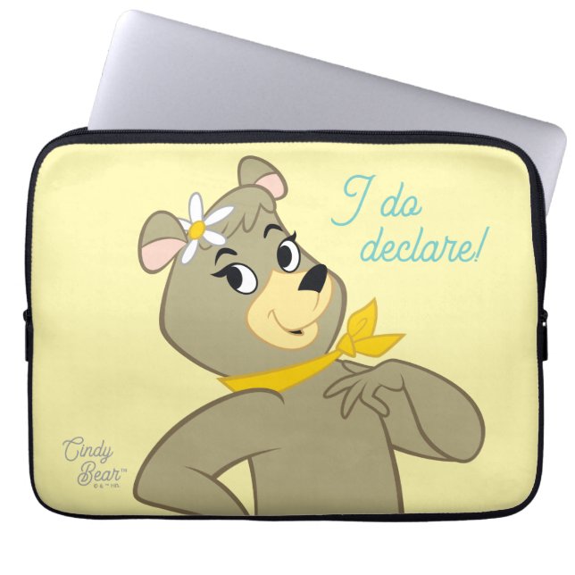 Housse Pour Ordinateur Portable Pose Joueuse de Cindy Bear (Devant)