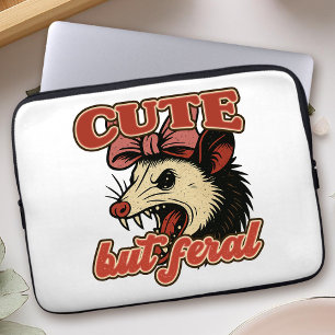Housse Pour Ordinateur Portable Possum mignon mais féral : Humour Sarcastique Vint