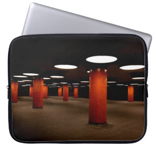 HOUSSE POUR ORDINATEUR PORTABLE POSTE ROUGE SOUS PLAFOND LUMIÈRE LA NUIT