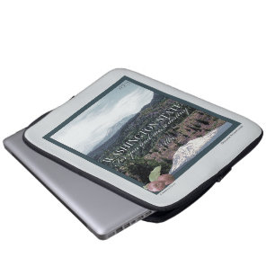 Housse Pour Ordinateur Portable Poster Art de l'État de Washington