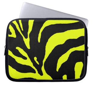 Housse Pour Ordinateur Portable Poster de animal en bande de zèbre jaune