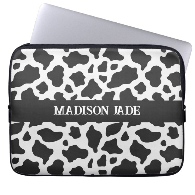 Housse Pour Ordinateur Portable Poster de animal minimal pour l'impression de vach (Devant)