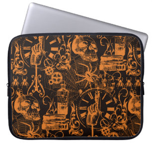 Housse Pour Ordinateur Portable Poster de la fête d'Halloween, illustrati de vacan