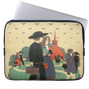 Housse Pour Ordinateur Portable Poster Vintage voyage faisant la promotion de la P