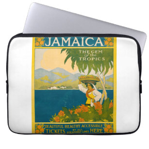 Housse Pour Ordinateur Portable Poster Vintage voyage Pour La Jamaïque