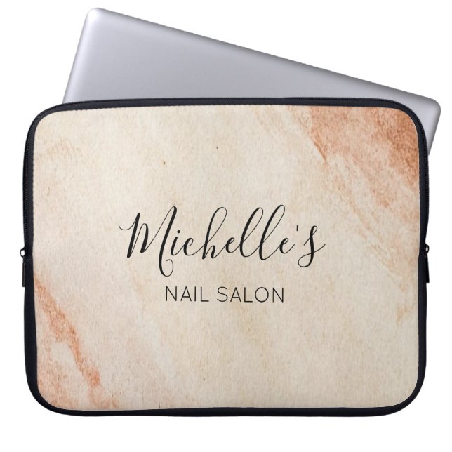 Housse Pour Ordinateur Portable Poudre marron poussiéreuse chic (Devant)
