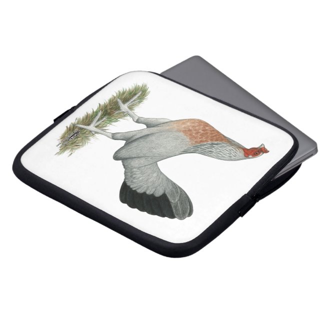 Housse Pour Ordinateur Portable Poulet de jeu Silver Duckwing (Devant haut)