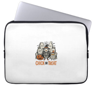 Housse Pour Ordinateur Portable Poulet drôle ou traitement Halloween poulet graphi