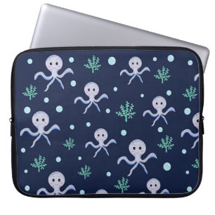 Housse Pour Ordinateur Portable Poulpe sous la mer motif pour enfants