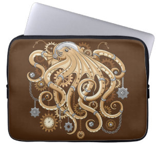 Housse Pour Ordinateur Portable Poulpe Steampunk Rétro Fantastique Mécanique