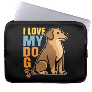 Housse Pour Ordinateur Portable Pourquoi j'aime mon chien - Design chaleureux Cele
