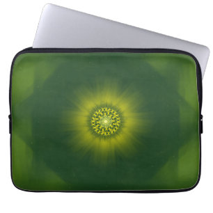 Housse Pour Ordinateur Portable Poussière d'Or en Fleur – Fractale Botanique