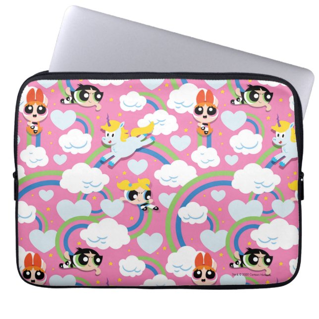 Housse Pour Ordinateur Portable Powerpuff Girls & Donny Rainbow Motif (Devant)