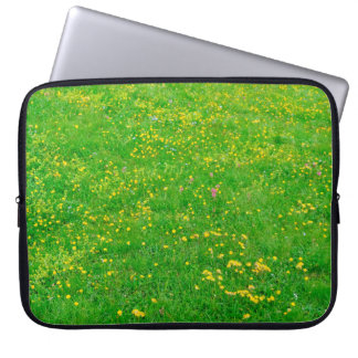 Housse Pour Ordinateur Portable Pré de fleurs sauvages des Alpes Dolomites sur nou