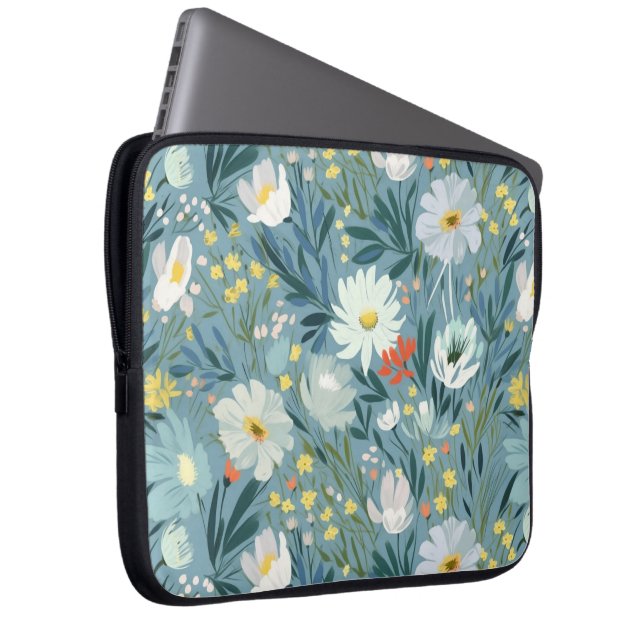 Housse Pour Ordinateur Portable Pré d'été des Fleurs sauvages (Devant droit)