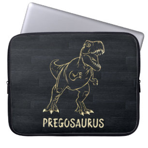 Housse Pour Ordinateur Portable Pregosaurus Funny Grossesse Faire-part Dino Maman