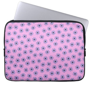 Housse Pour Ordinateur Portable Preppy violet bleu Hippie Motif