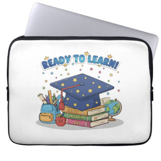 Housse Pour Ordinateur Portable Prêt à Apprendre Fournitures Scolaires Mignonnes D