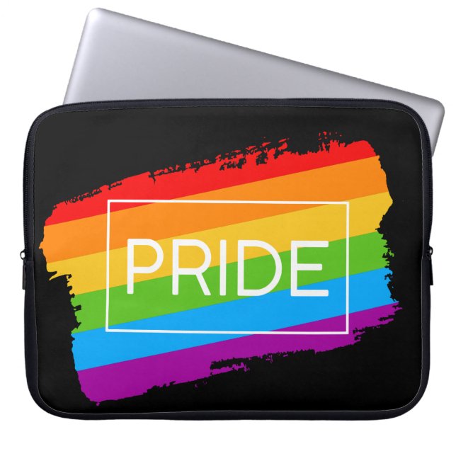 Housse Pour Ordinateur Portable Pride Brushstroke Rainbow (Devant)