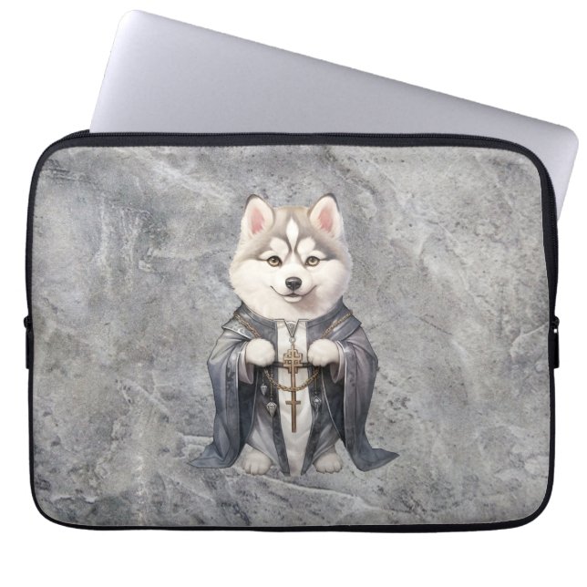 Housse Pour Ordinateur Portable Priest King Siberian Husky Dog (Devant)