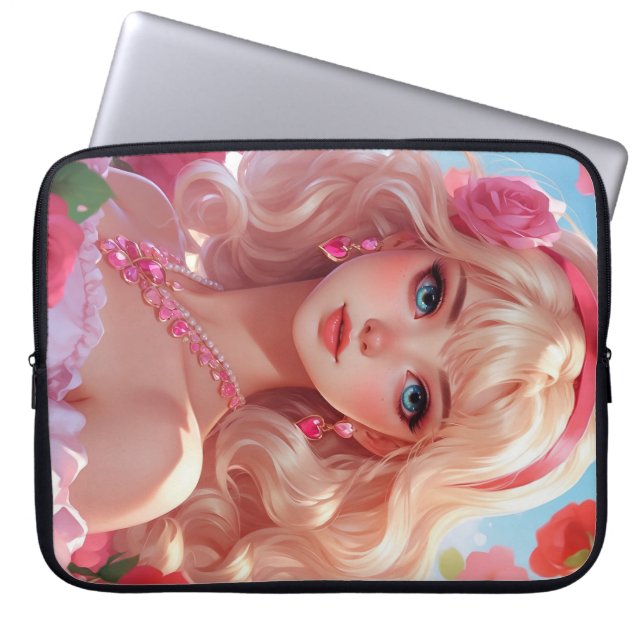 Housse Pour Ordinateur Portable princesse des fleurs (Devant)