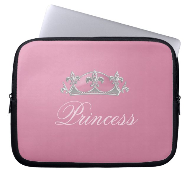 Housse Pour Ordinateur Portable Princesse rose Crown Electronics Case de (Devant)