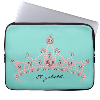 Housse Pour Ordinateur Portable Princesse Tiara Crown Laptop Sleeve (aqua)
