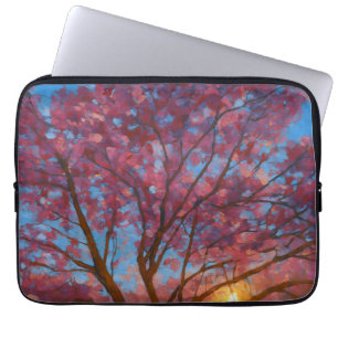 Housse Pour Ordinateur Portable Printemps Éveil - Paysage de l'arbre florissant
