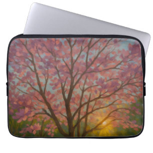 Housse Pour Ordinateur Portable Printemps Éveil - Paysage de l'arbre florissant