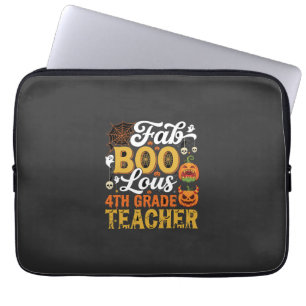Housse Pour Ordinateur Portable Professeur de 4e année Faboolous Halloween