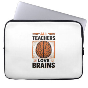 Housse Pour Ordinateur Portable Professeur Drôle Halloween Cerveaux Graphique Vint