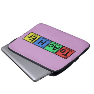 Housse Pour Ordinateur Portable Professeur fait de couleurs d'éléments