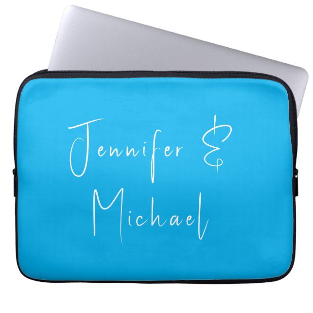 Housse Pour Ordinateur Portable Professionnel du mariage Classique Bleu ciel (Devant)