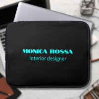 Professionnel Simple Moderne Neon Bleu noir