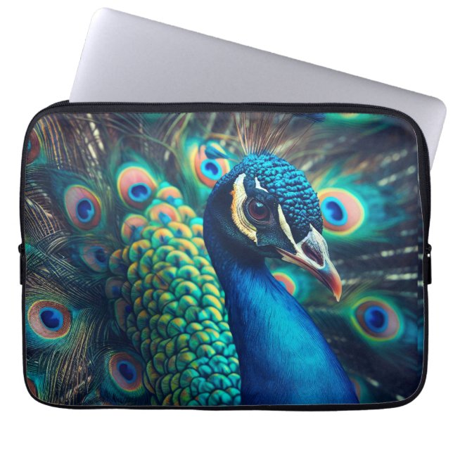 Housse Pour Ordinateur Portable Profil Peacock (Devant)