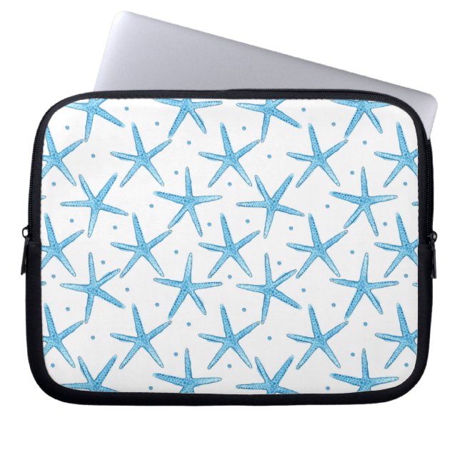 Housse Pour Ordinateur Portable Profil sous convention astérisque bleu de mer (Devant)
