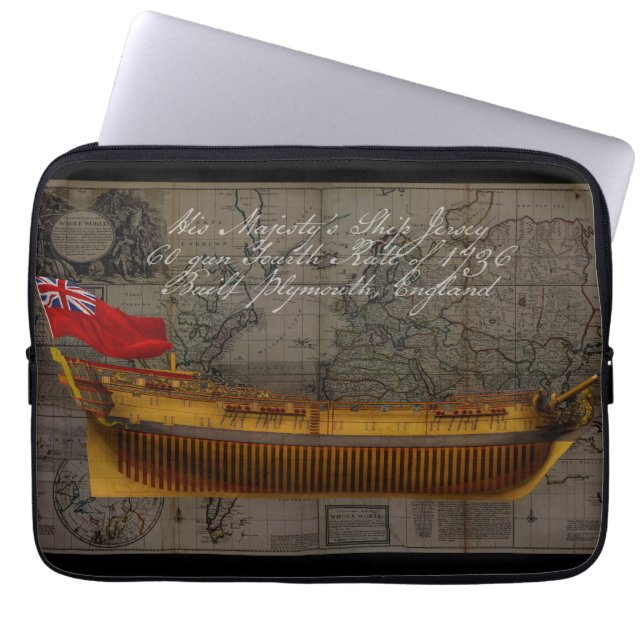 Housse Pour Ordinateur Portable Profile Painting of Ship Jersey (Devant)