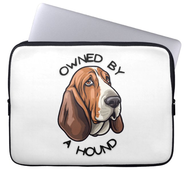 Housse Pour Ordinateur Portable Propriété de quelqu'un Basset Hound (Devant)