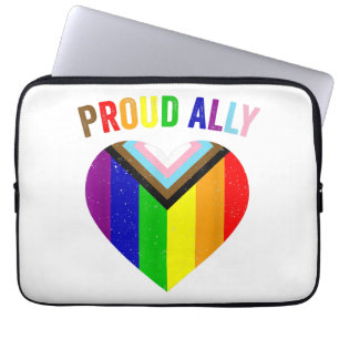 Housse Pour Ordinateur Portable Proud Ally LGBTQAI Gay POC Transgender Pride Flag