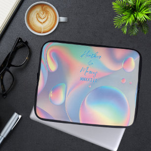 Housse Pour Ordinateur Portable Psychédélique Pastel Bubbles Noms Numéros Romains