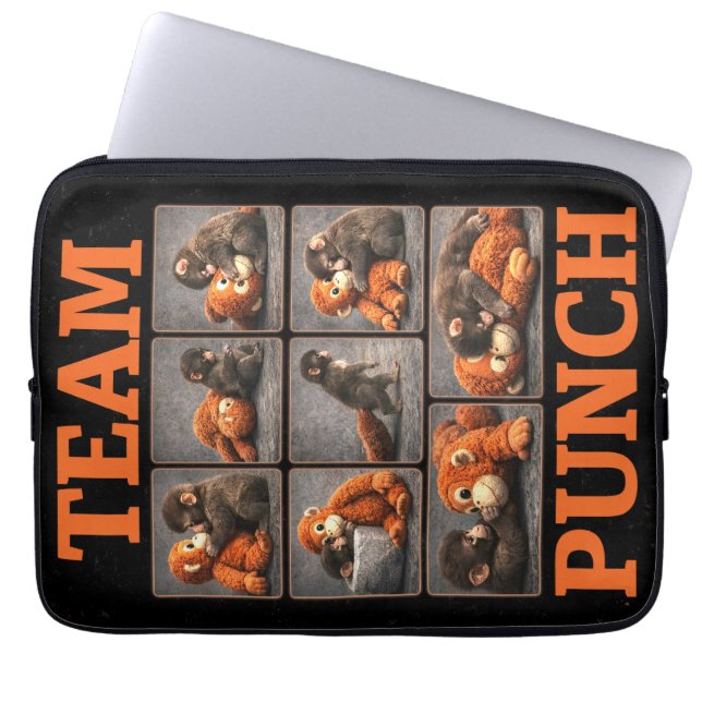 Housse Pour Ordinateur Portable Punch Bébé Singe (Devant)