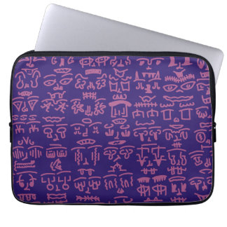 Housse Pour Ordinateur Portable Purple and Pink Doodle Laptop Sleeve – Abstract Ar