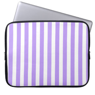 Housse Pour Ordinateur Portable Purple and white candy stripes