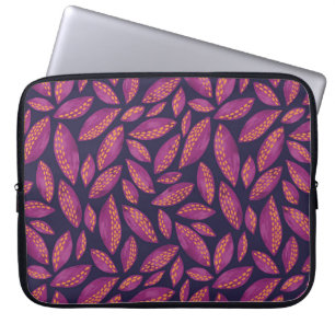 Housse Pour Ordinateur Portable Purple Automne Feuilles Motif