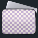 Housse Pour Ordinateur Portable Purple Check, Checkerboard Pattern, Checkered<br><div class="desc">Pattered Checkered - purple and cream white checkerboard.</div>