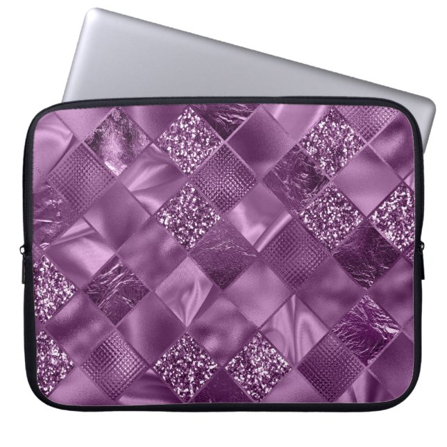 HOUSSE POUR ORDINATEUR PORTABLE PURPLE DIAMOND SHIMMER DIAMOND MOTIF (Devant)